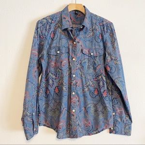 Lauren Ralph Lauren chambray paisley shirt